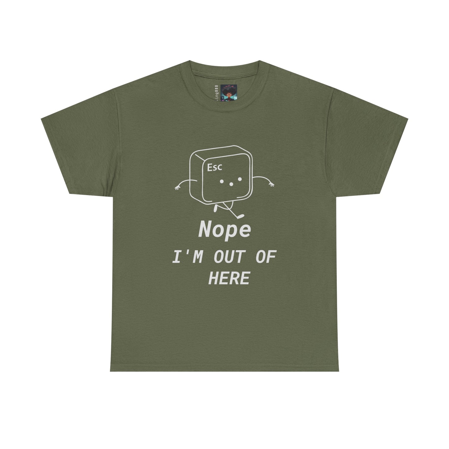 Escape Button Unisex Tee - 'Nope' Design