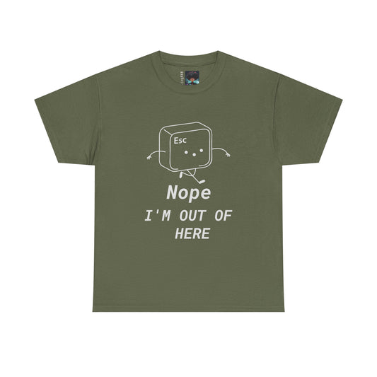 Escape Button Unisex Tee - 'Nope' Design