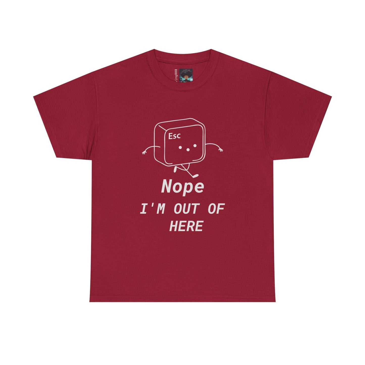 Escape Button Unisex Tee - 'Nope' Design