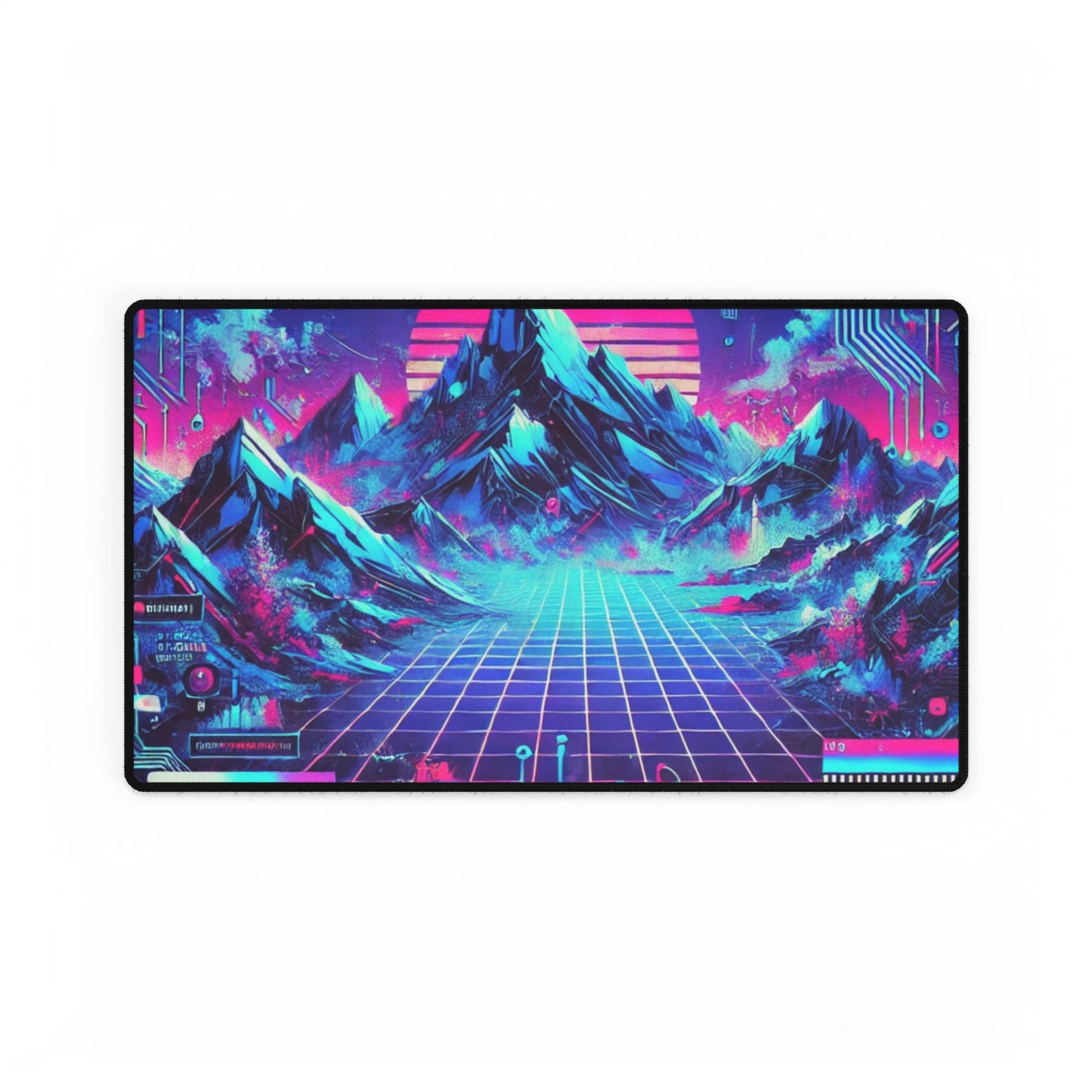 Retro Mountain Themed Desk Mat
