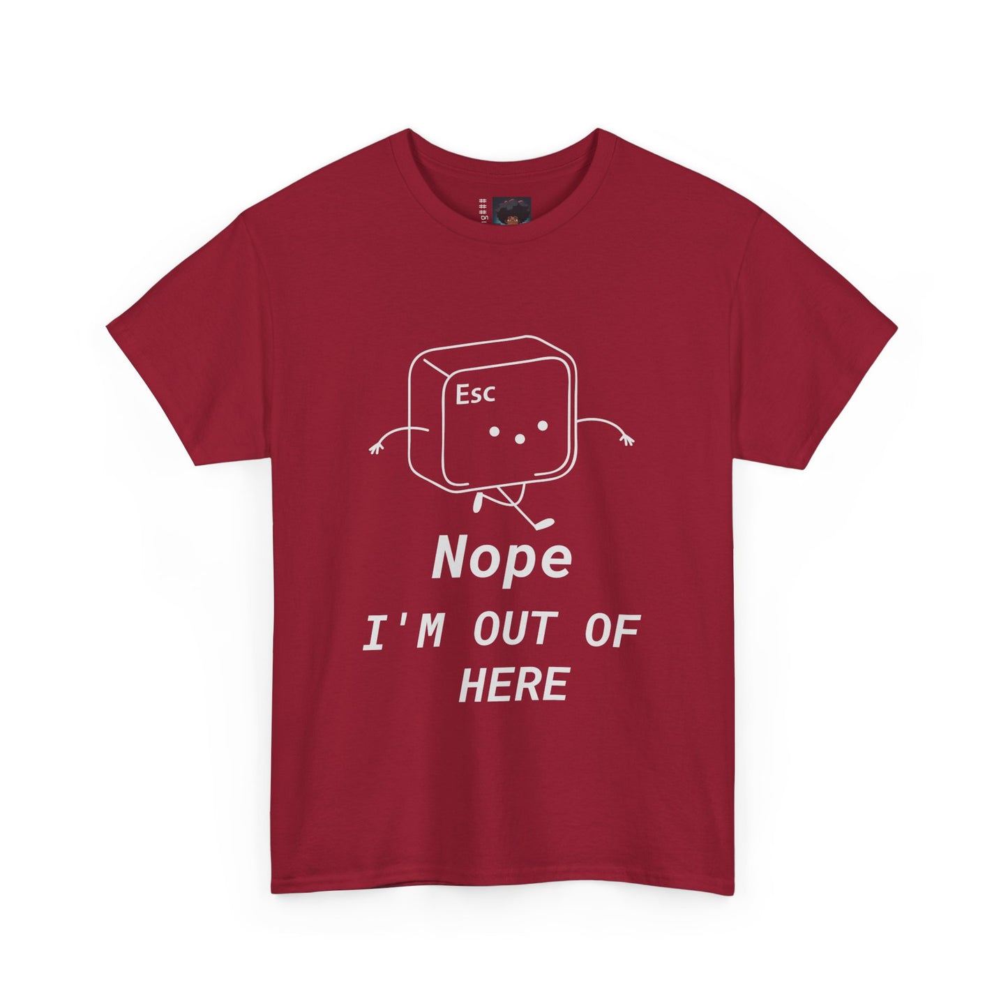 Escape Button Unisex Tee - 'Nope' Design