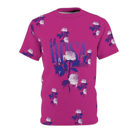 LA Rosa All-Over Print Rose T-shirt Handmade Floral Tee Rose Lover Gift Shirt Botanical Garden Top Nature Lover Gift Botanical Top All-Over