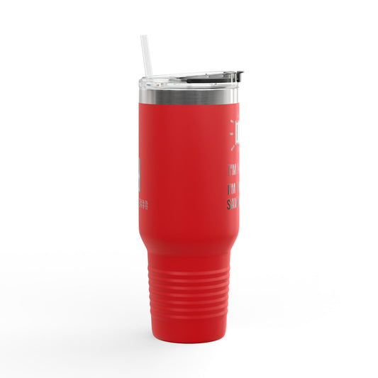 Travel Mug - 'I'm not lazy I'm In Power Saving Mode' Insulated Cup, 40oz
