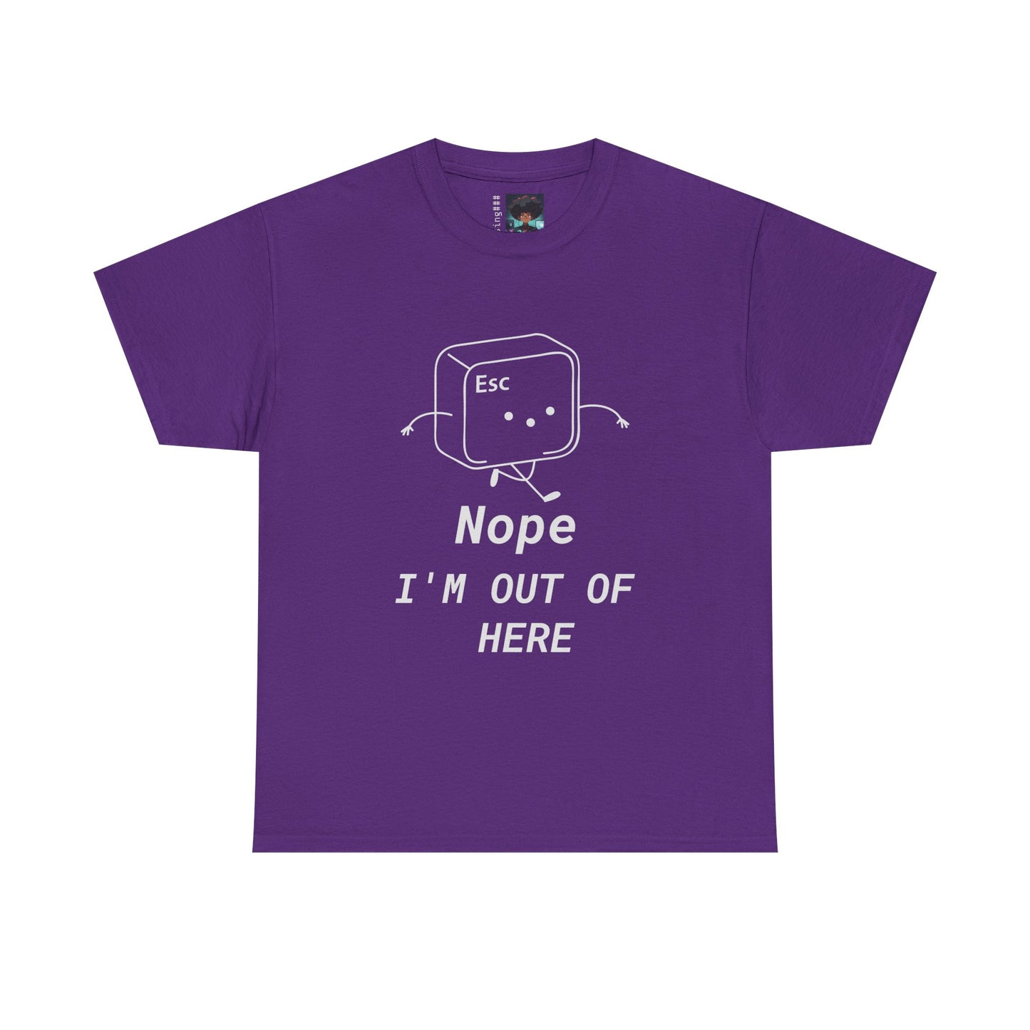 Escape Button Unisex Tee - 'Nope' Design