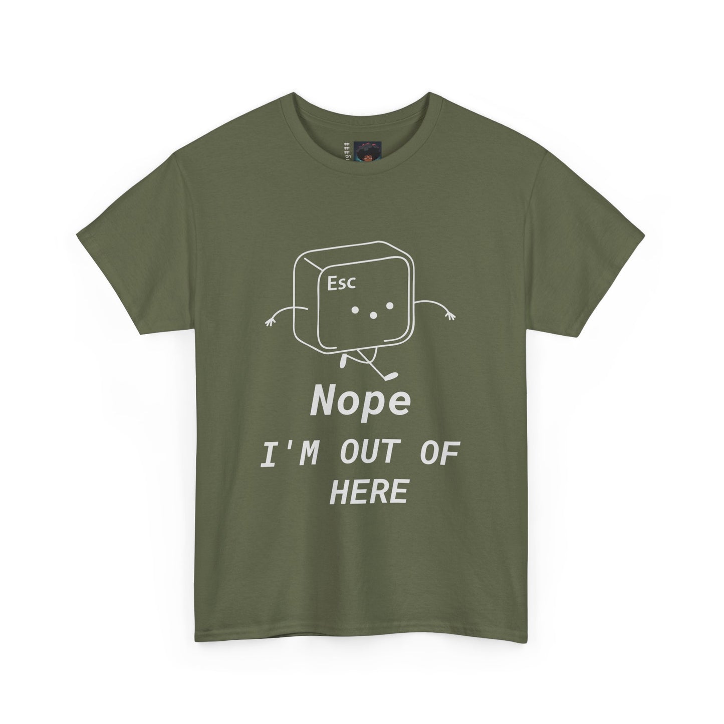 Escape Button Unisex Tee - 'Nope' Design