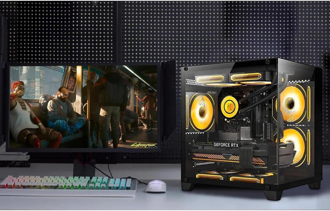 Gaming PC -AMD R5 7600 3.8Ghz ,Radeon RX 7600 8G,32GB DDR5 5600Mhz RAM,1TB M.2 Pcie SSD Desktop, Liquid Cooler, WIFI, RGB Fans, Hdmi,Bluetooth,650W PSU ,Windows 11 Pro