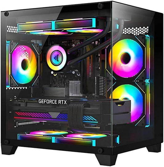 Gaming PC -AMD R5 7600 3.8Ghz ,Radeon RX 7600 8G,32GB DDR5 5600Mhz RAM,1TB M.2 Pcie SSD Desktop, Liquid Cooler, WIFI, RGB Fans, Hdmi,Bluetooth,650W PSU ,Windows 11 Pro