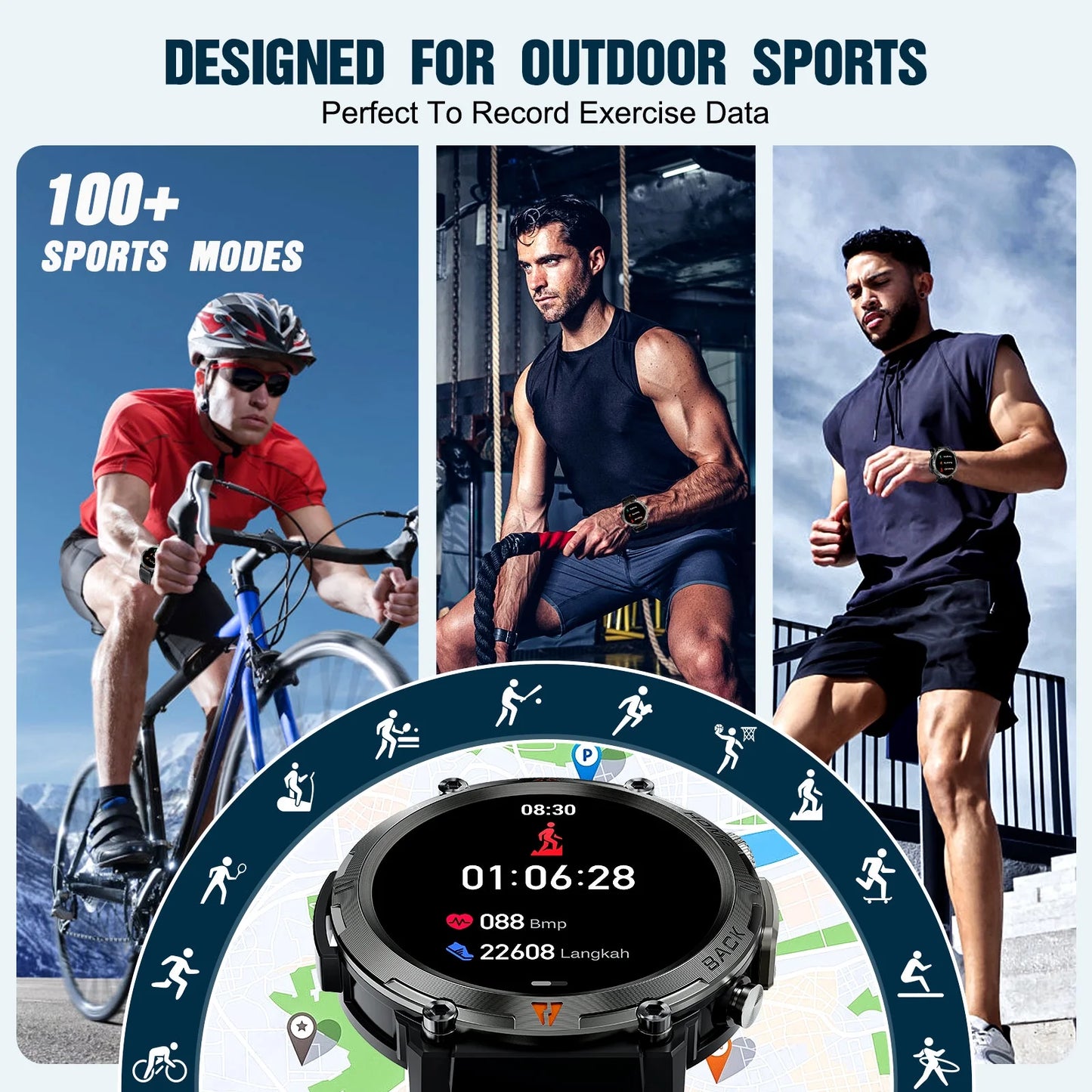 Rugged Titan Edge Smart Watch