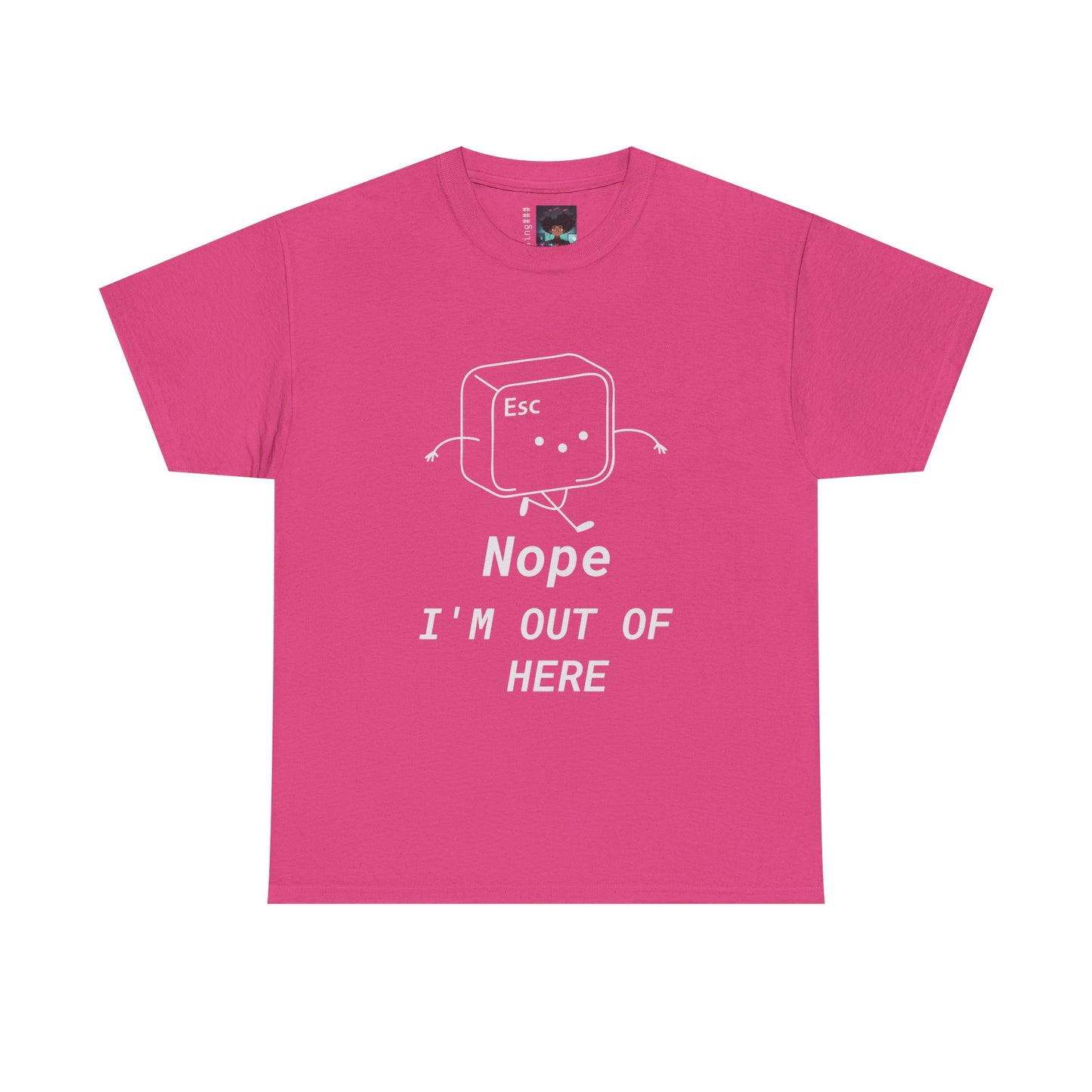 Escape Button Unisex Tee - 'Nope' Design