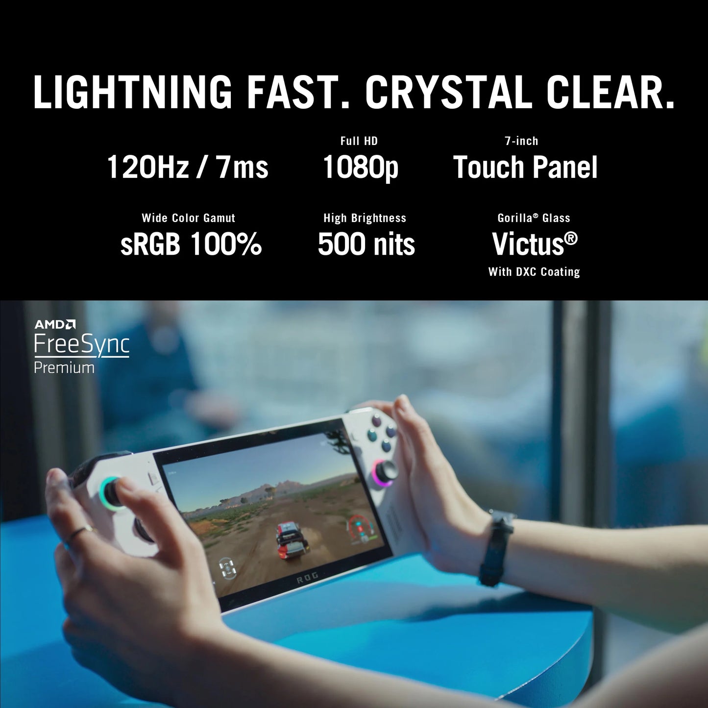 ROG Ally 7" 120Hz FHD 1080P Gaming Handheld Touchscreen AMD Ryzen Z1 Extreme 16GB RAM 512GB White