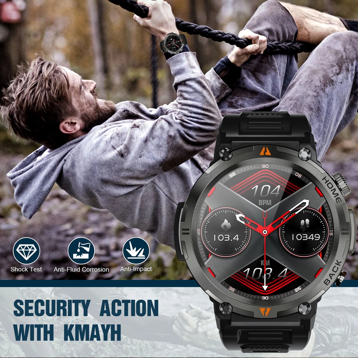 Rugged Titan Edge Smart Watch