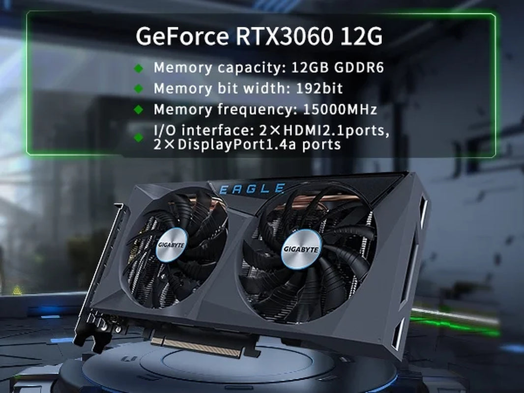 Kinupte Mini Gaming PC, Intel I9-12900F, 64GB RAM, 1TB Pcie SSD, Geforce RTX 3060, Windows 11 Pro