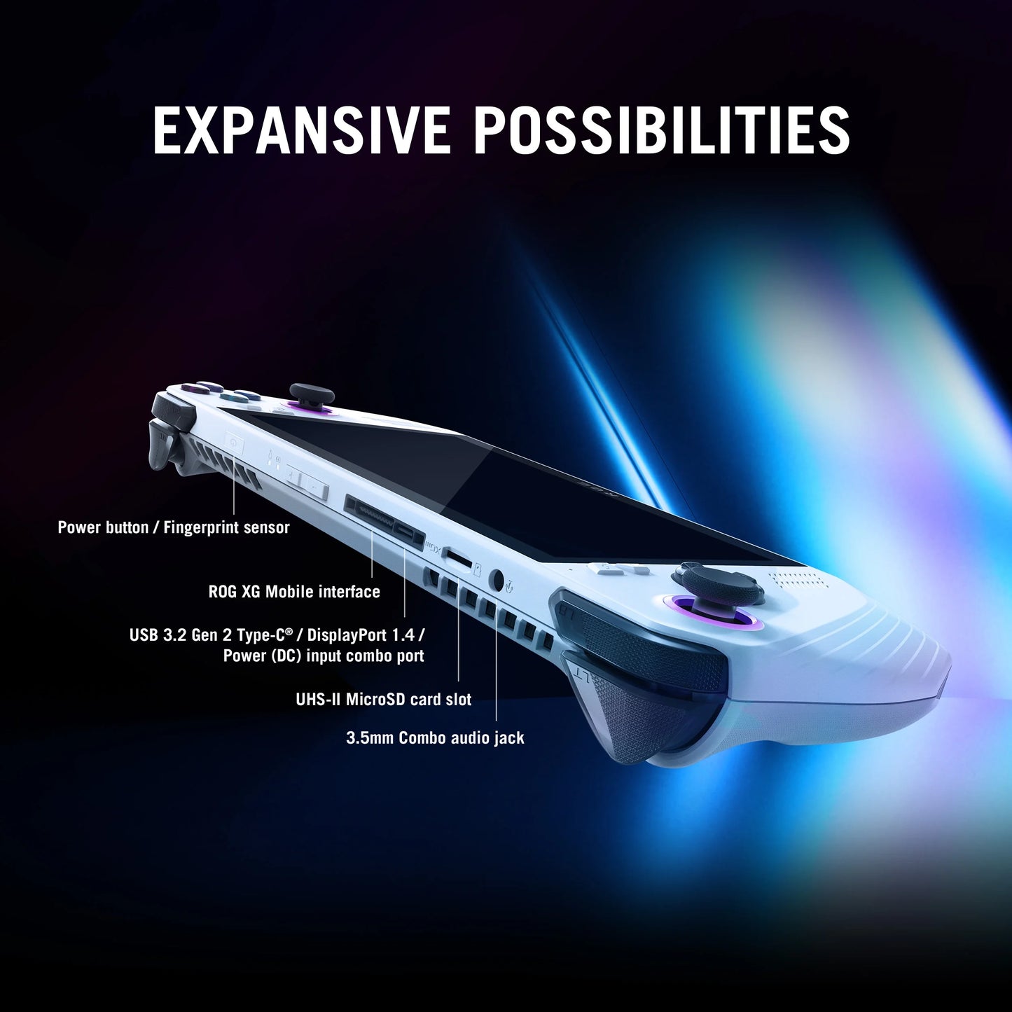 ROG Ally 7" 120Hz FHD 1080P Gaming Handheld Touchscreen AMD Ryzen Z1 Extreme 16GB RAM 512GB White