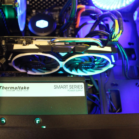 Custom Ryzen Gaming PC AMD Ryzen 5 3400G 3.7Ghz Quad-Core 16GB Crucial Ballistix DDR4 AMD Radeon RX 570 8GB GDDR5 HDMI VR Ready 500GB M.2 SSD 1TB HD 1200 Mbps 802.11Ac Wifi LG DVDRW Windows 10 Pro