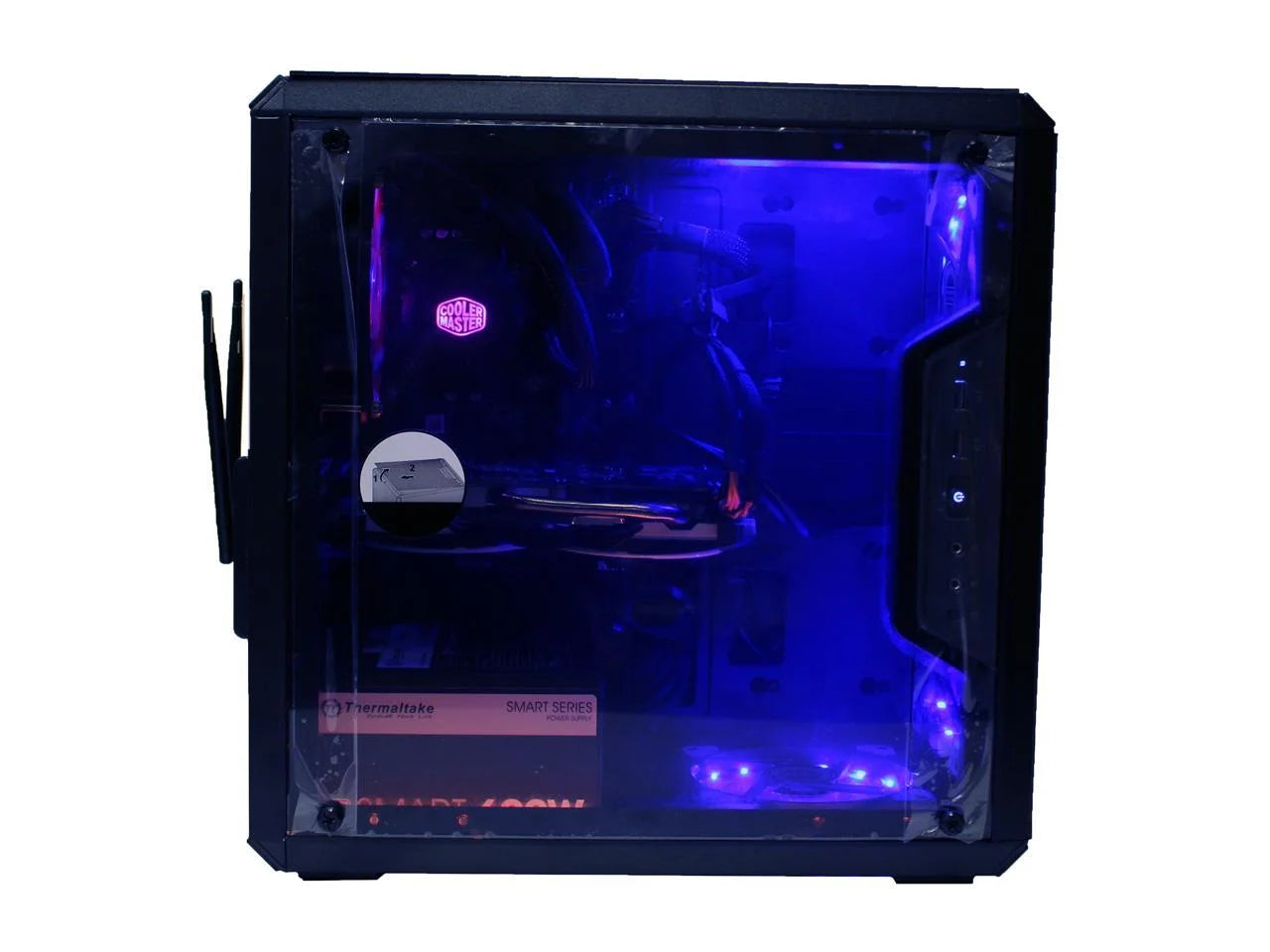 Custom Ryzen Gaming PC AMD Ryzen 5 3400G 3.7Ghz Quad-Core 16GB Crucial Ballistix DDR4 AMD Radeon RX 570 8GB GDDR5 HDMI VR Ready 500GB M.2 SSD 1TB HD 1200 Mbps 802.11Ac Wifi LG DVDRW Windows 10 Pro