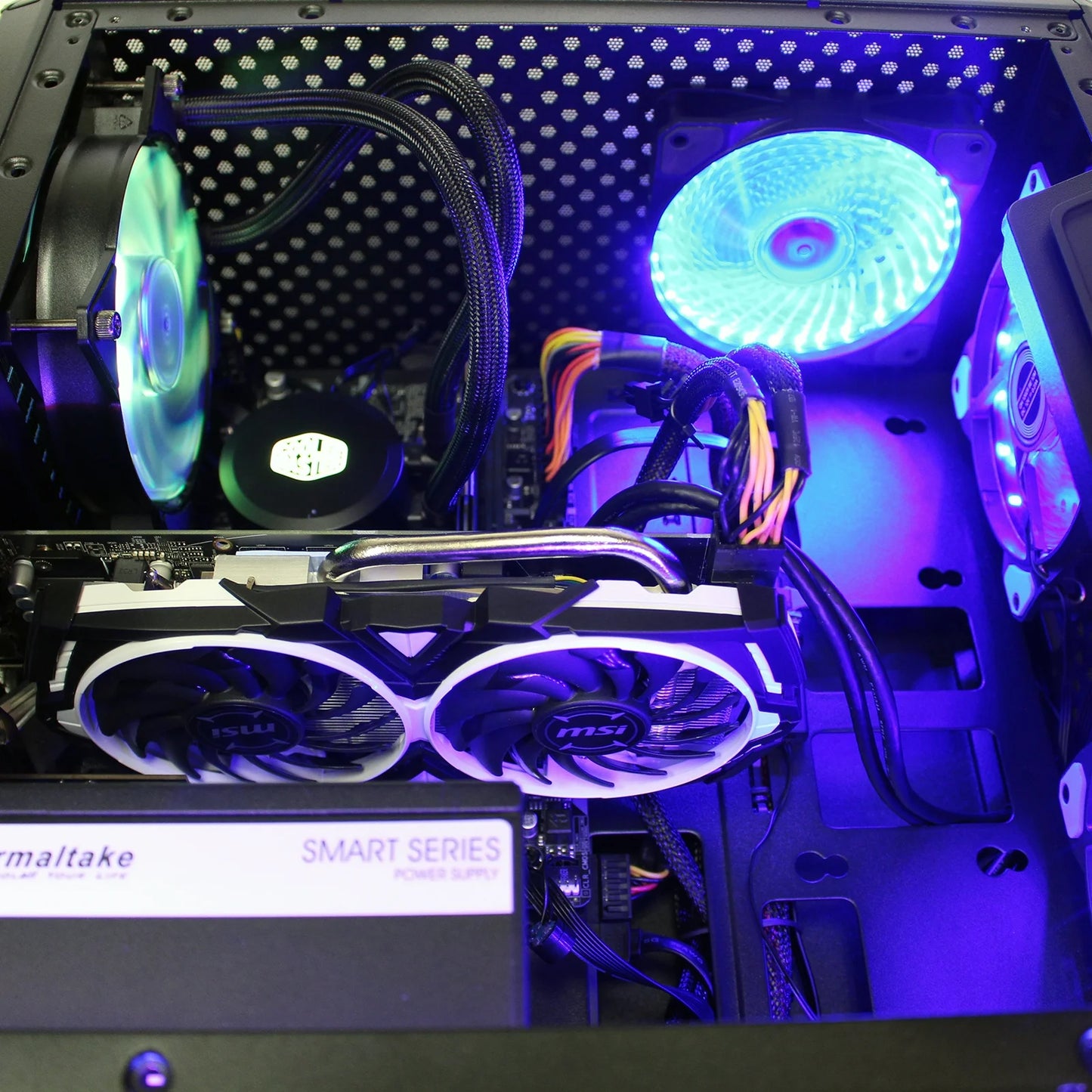 Custom Ryzen Gaming PC AMD Ryzen 5 3400G 3.7Ghz Quad-Core 16GB Crucial Ballistix DDR4 AMD Radeon RX 570 8GB GDDR5 HDMI VR Ready 500GB M.2 SSD 1TB HD 1200 Mbps 802.11Ac Wifi LG DVDRW Windows 10 Pro
