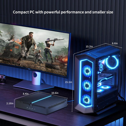 Kinupte Mini Gaming PC, Intel I9-12900F, 64GB RAM, 1TB Pcie SSD, Geforce RTX 3060, Windows 11 Pro
