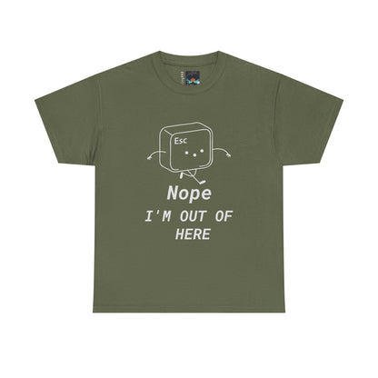 Escape Button Unisex Tee - 'Nope' Design