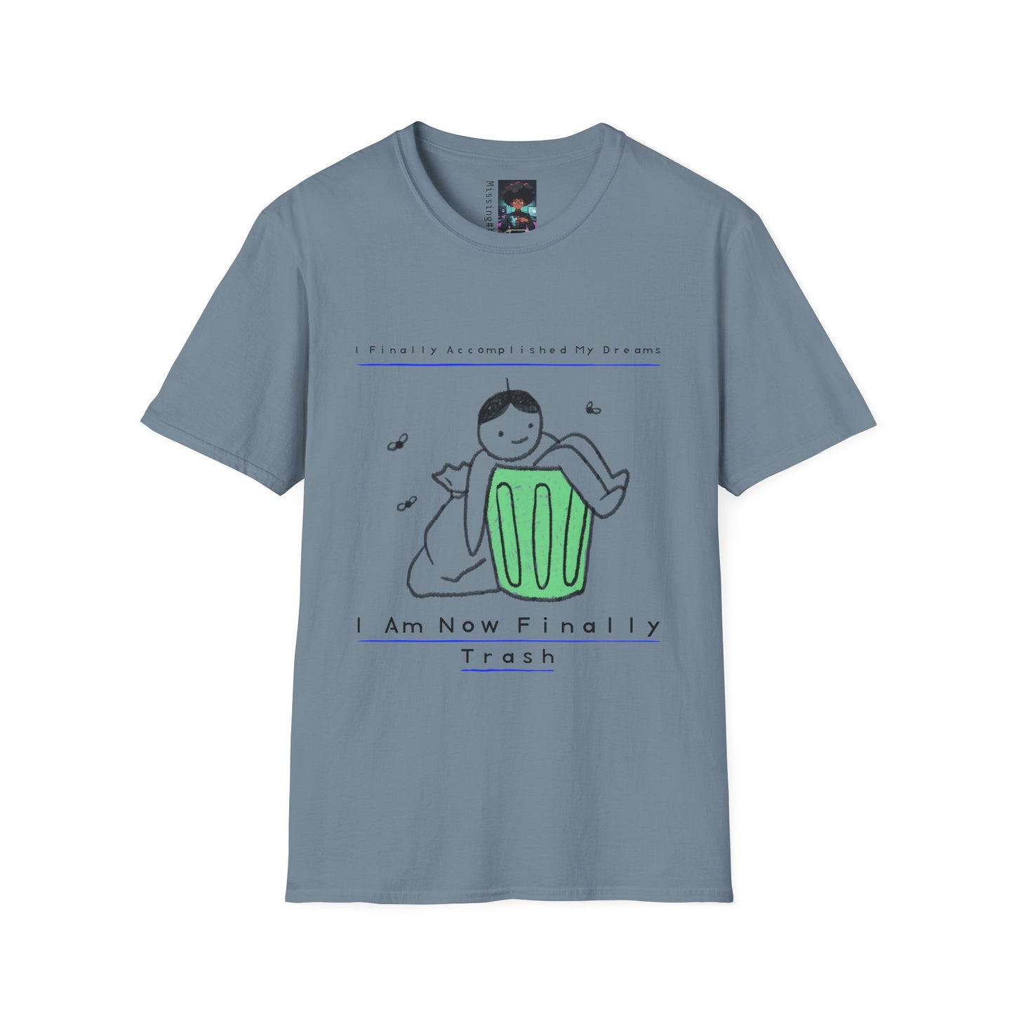 Trash King T-Shirt | Handmade Satirical Graphic Tee | Funny Streetwear Design | Urban Humor Shirt | Custom Trash Art