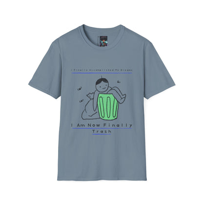 Trash King T-Shirt | Handmade Satirical Graphic Tee | Funny Streetwear Design | Urban Humor Shirt | Custom Trash Art
