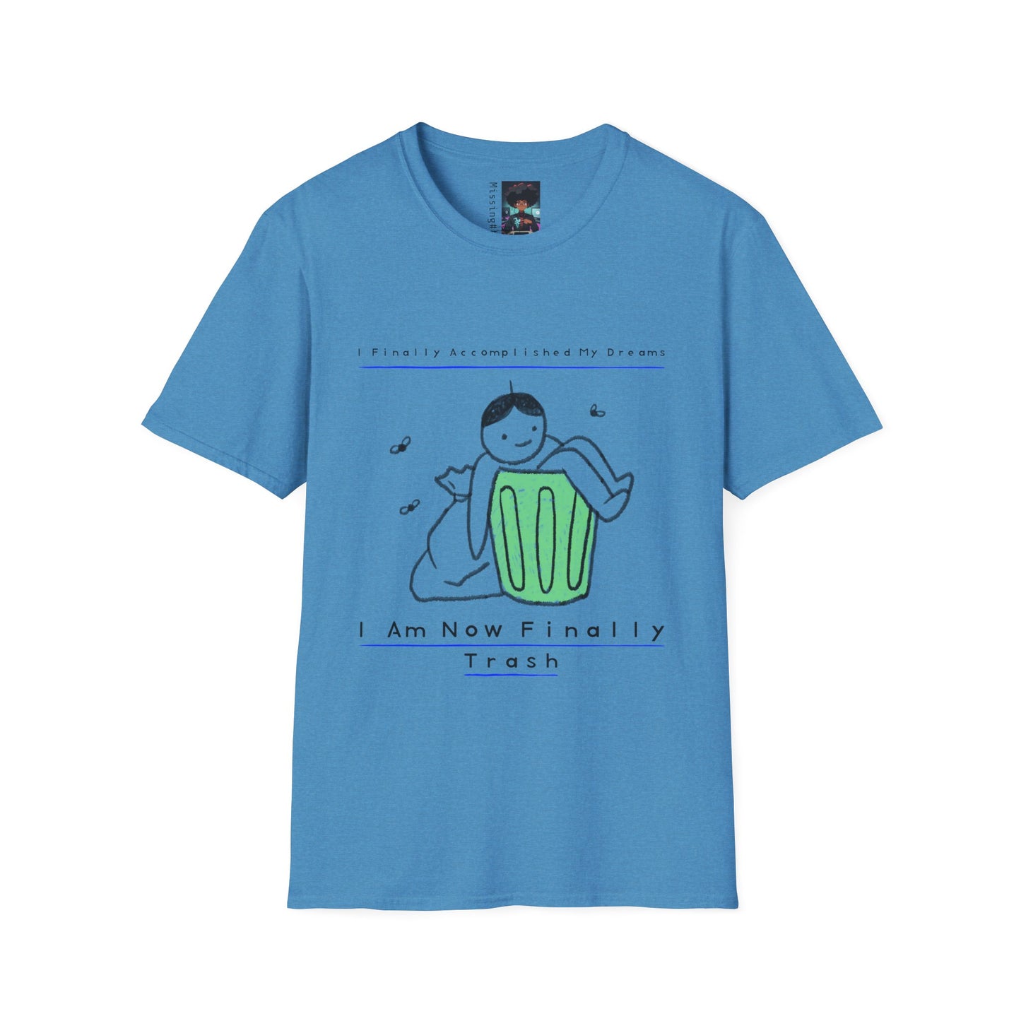 Trash King T-Shirt | Handmade Satirical Graphic Tee | Funny Streetwear Design | Urban Humor Shirt | Custom Trash Art