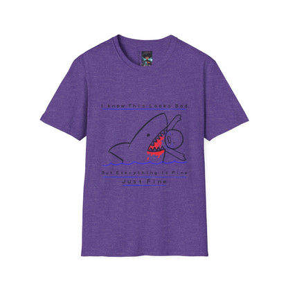 Handmade Shark Byte T-Shirt | Custom Sea Predator Graphic Tee | Edgy Streetwear Design | Urban Ocean Vibes | Unique Shark Art