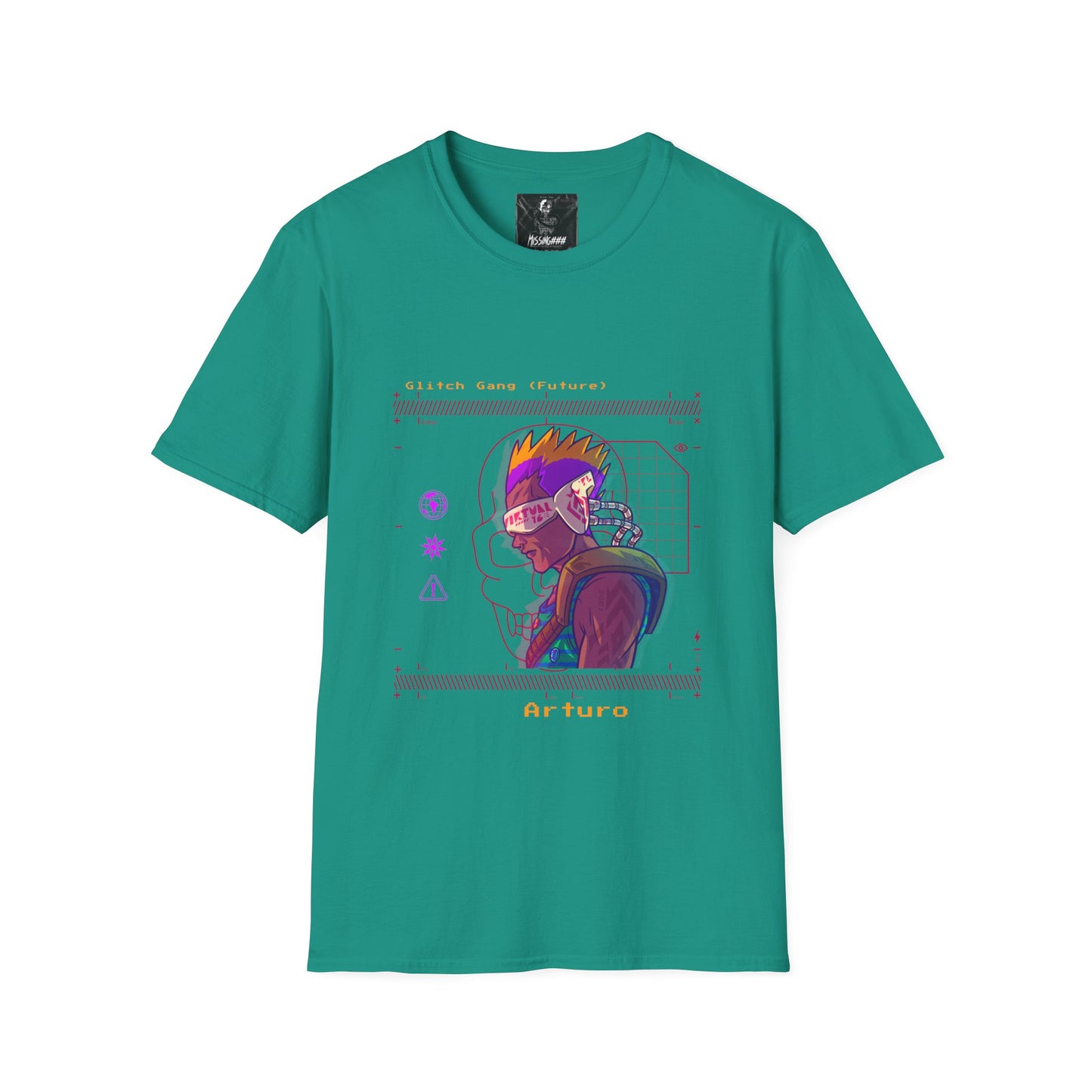 Graphical Soft Style T-Shirt Glitch Gang Future (Arturo)