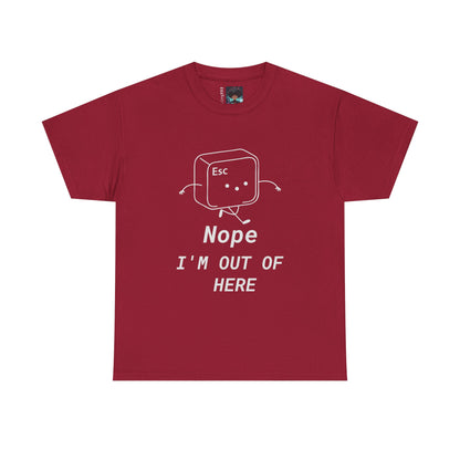 Escape Button Unisex Tee - 'Nope' Design