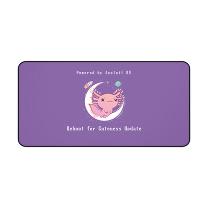 Desk Mat - Axolotl Cuteness OS Update (Light Purple)