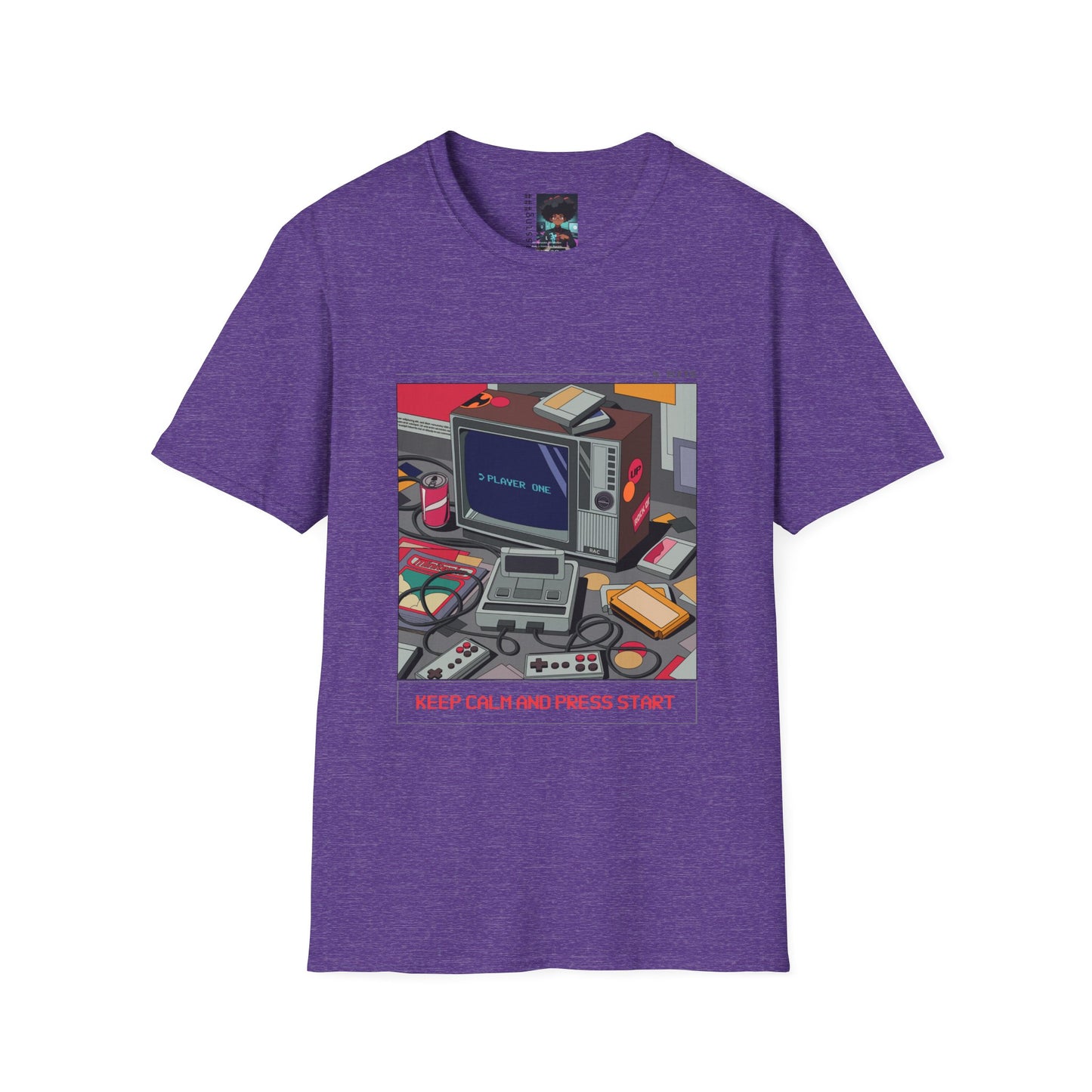 Keep Calm and Press Start Retro Gaming T-Shirt