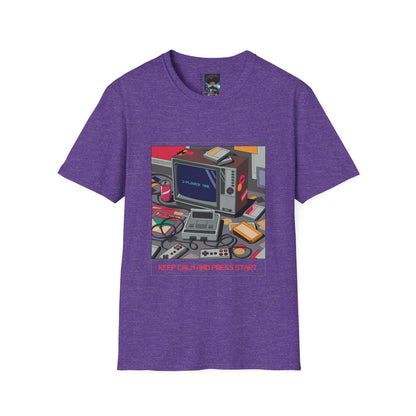 Keep Calm and Press Start Retro Gaming T-Shirt