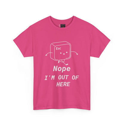Escape Button Unisex Tee - 'Nope' Design