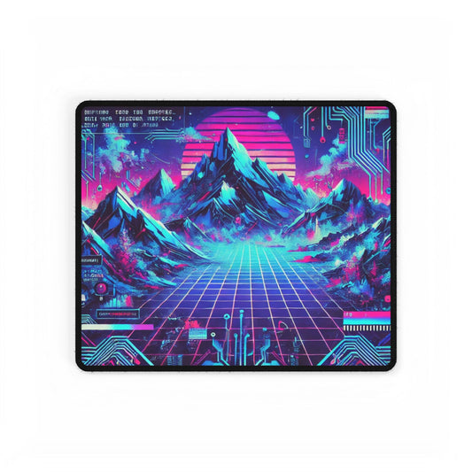 Retro Mountain Themed Desk Mat