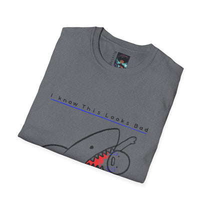 Handmade Shark Byte T-Shirt | Custom Sea Predator Graphic Tee | Edgy Streetwear Design | Urban Ocean Vibes | Unique Shark Art