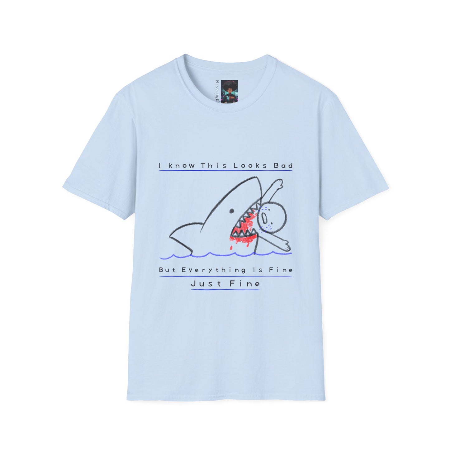 Handmade Shark Byte T-Shirt | Custom Sea Predator Graphic Tee | Edgy Streetwear Design | Urban Ocean Vibes | Unique Shark Art