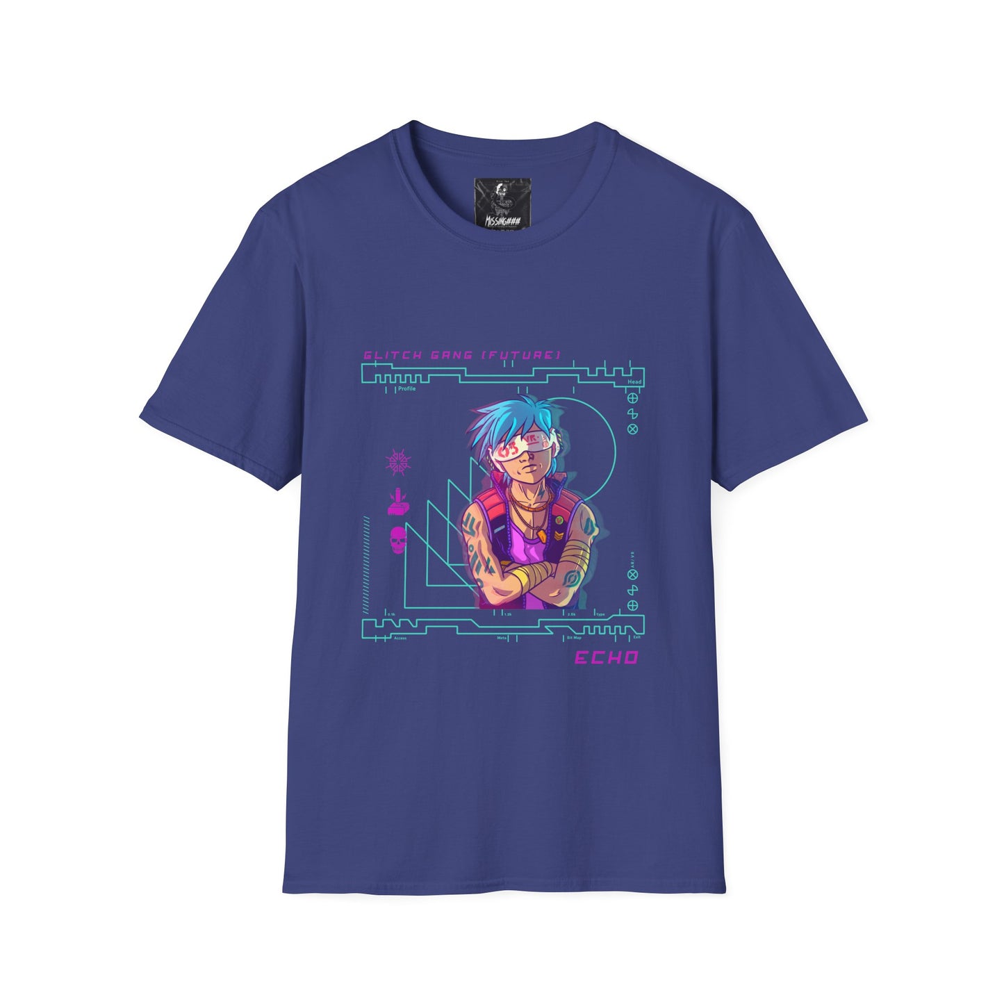 Unisex Softstyle Graphical T-Shirt Glitch Gang Future (Echo)
