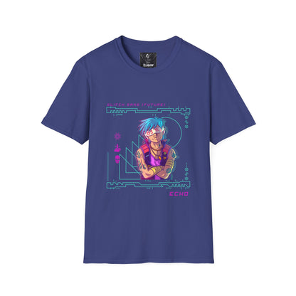 Unisex Softstyle Graphical T-Shirt Glitch Gang Future (Echo)