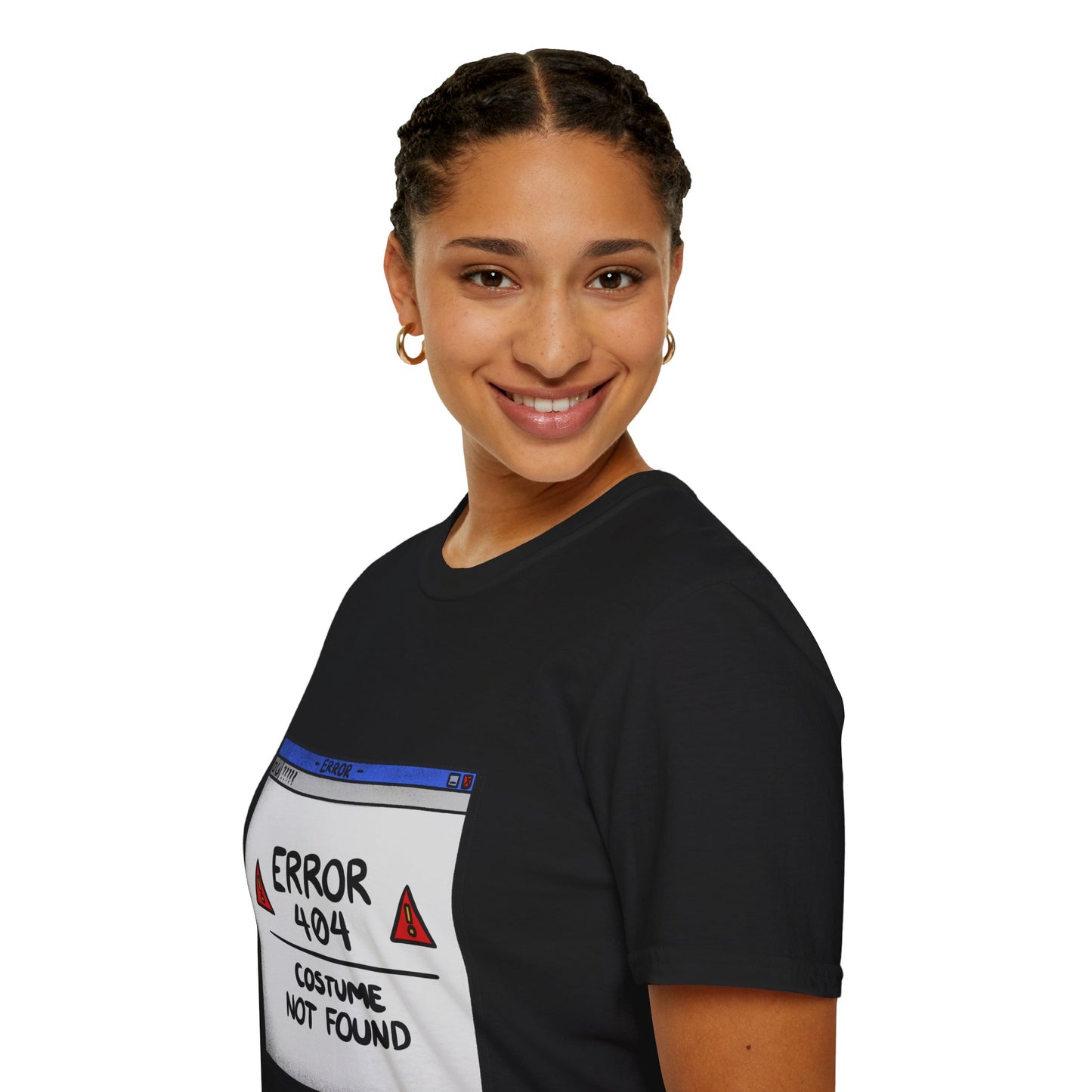 404 Error Costume Not Found Shirt - Gildan 64000 - Funny Halloween T-Shirt - Perfect for Last-Minute Costume Ideas & Tech Lovers