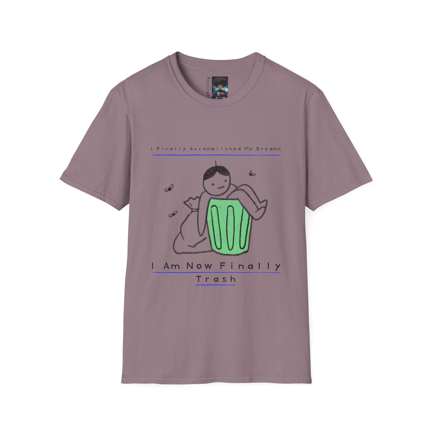 Trash King T-Shirt | Handmade Satirical Graphic Tee | Funny Streetwear Design | Urban Humor Shirt | Custom Trash Art