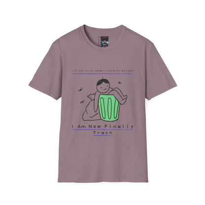 Trash King T-Shirt | Handmade Satirical Graphic Tee | Funny Streetwear Design | Urban Humor Shirt | Custom Trash Art