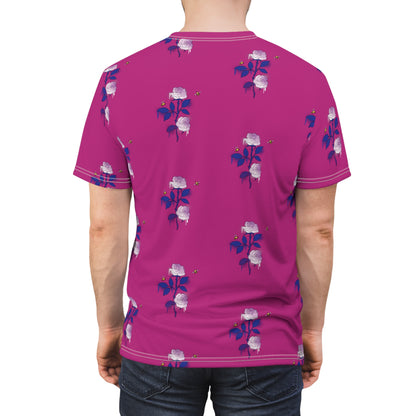 LA Rosa All-Over Print Rose T-shirt Handmade Floral Tee Rose Lover Gift Shirt Botanical Garden Top Nature Lover Gift Botanical Top All-Over