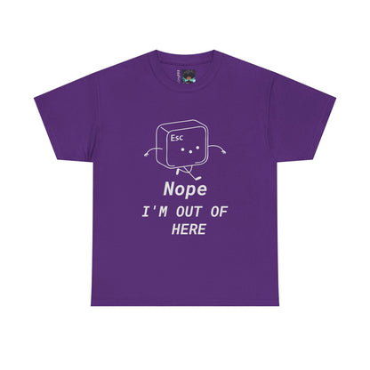 Escape Button Unisex Tee - 'Nope' Design
