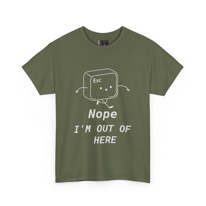 Escape Button Unisex Tee - 'Nope' Design