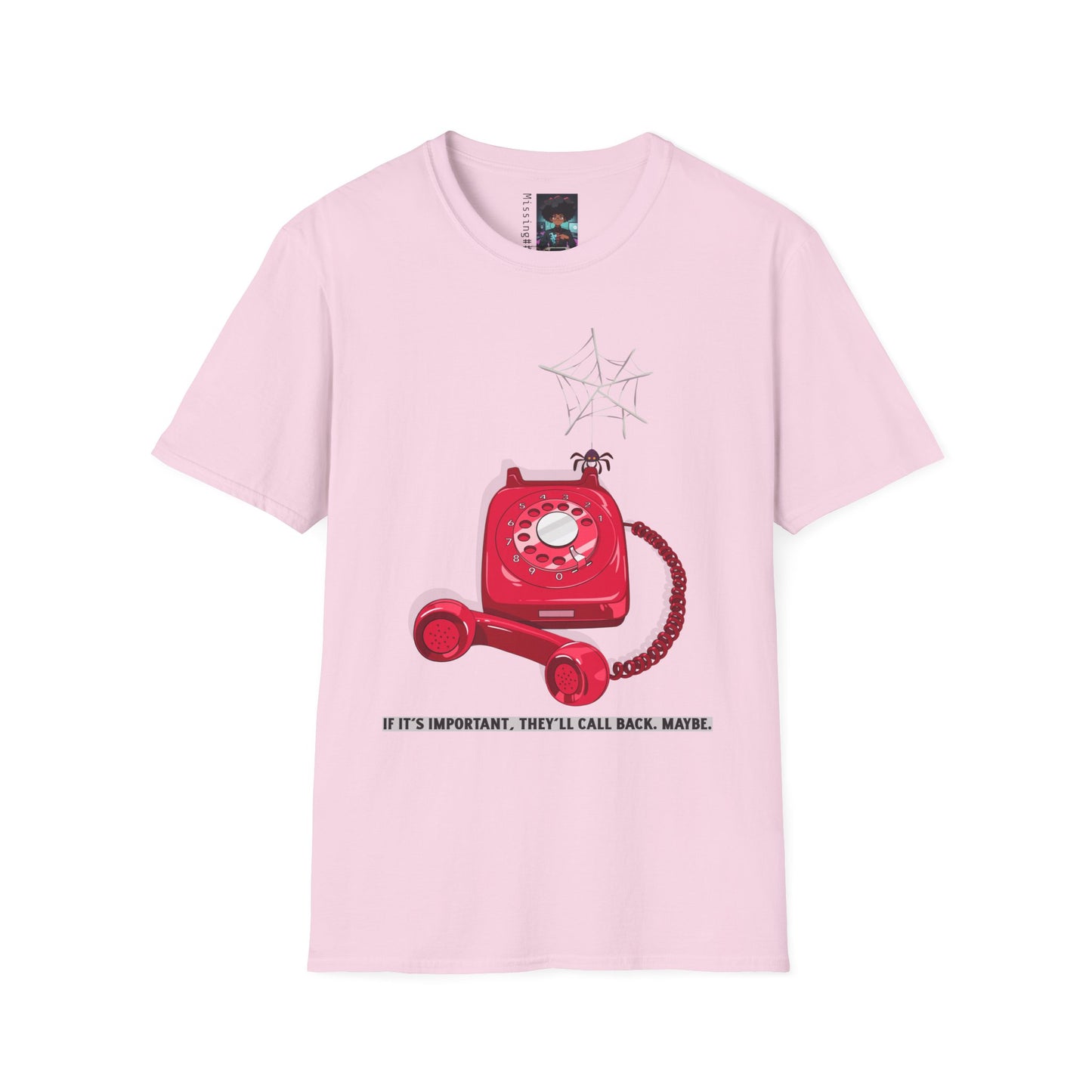 Leave a Message T-Shirt | Handmade Rotary Phone Graphic Tee | Funny Retro Design | Urban Streetwear | Custom Sarcastic Art