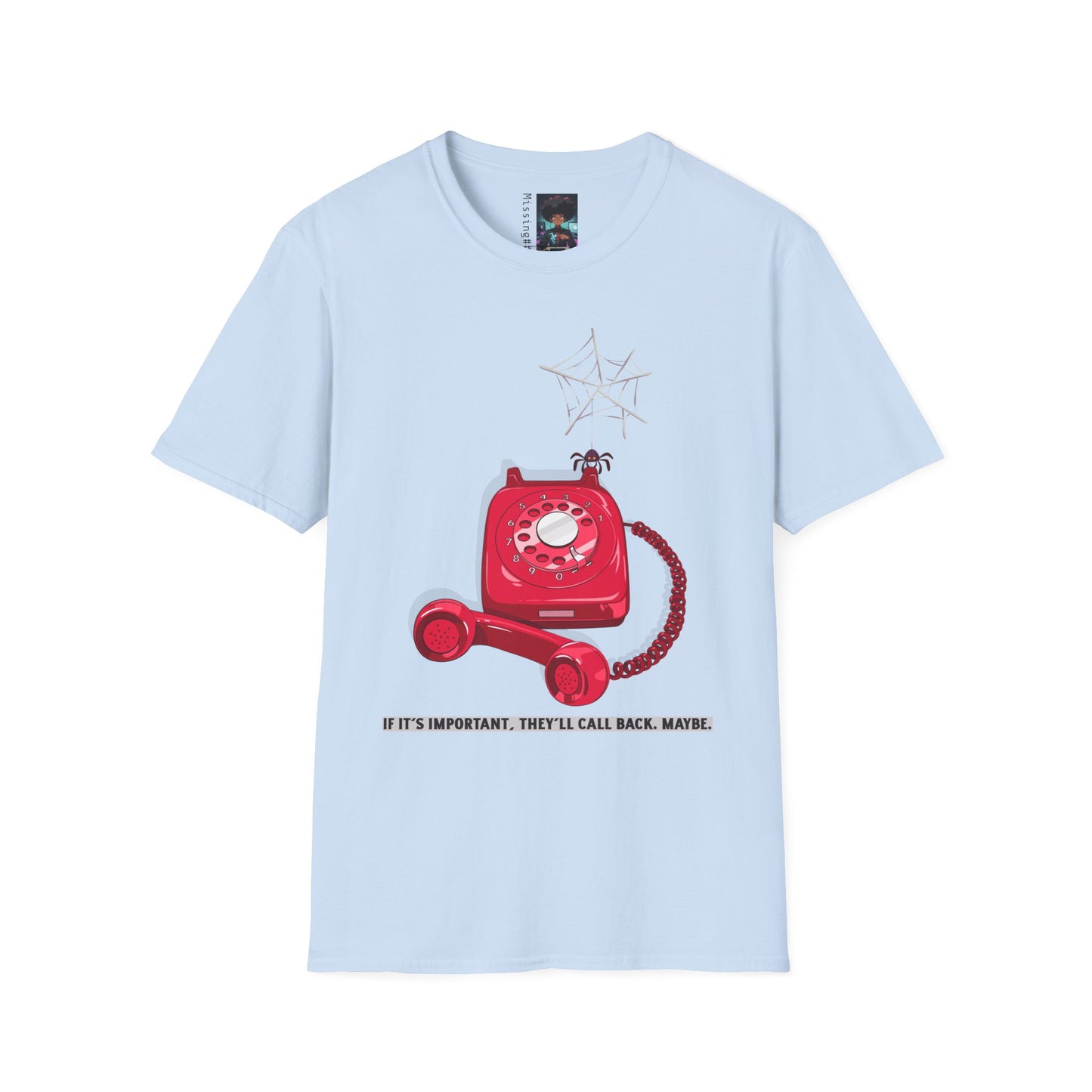 Leave a Message T-Shirt | Handmade Rotary Phone Graphic Tee | Funny Retro Design | Urban Streetwear | Custom Sarcastic Art