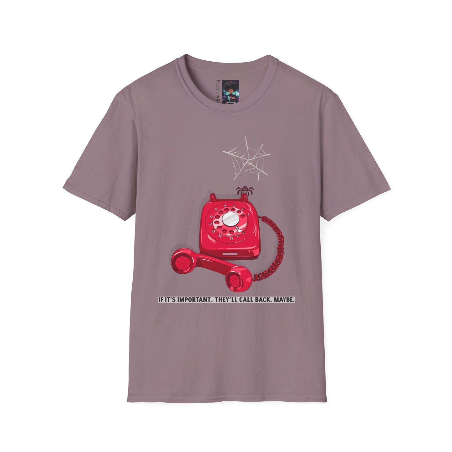 Leave a Message T-Shirt | Handmade Rotary Phone Graphic Tee | Funny Retro Design | Urban Streetwear | Custom Sarcastic Art