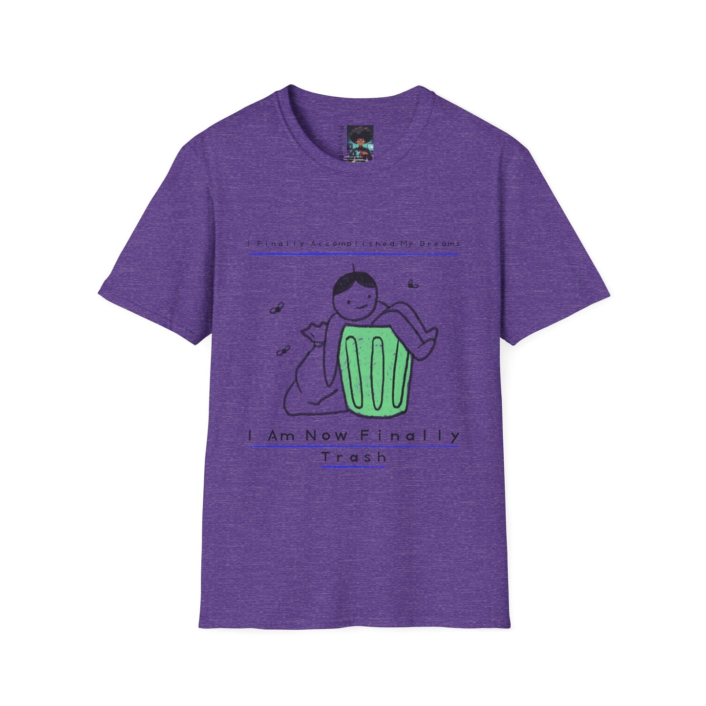Trash King T-Shirt | Handmade Satirical Graphic Tee | Funny Streetwear Design | Urban Humor Shirt | Custom Trash Art