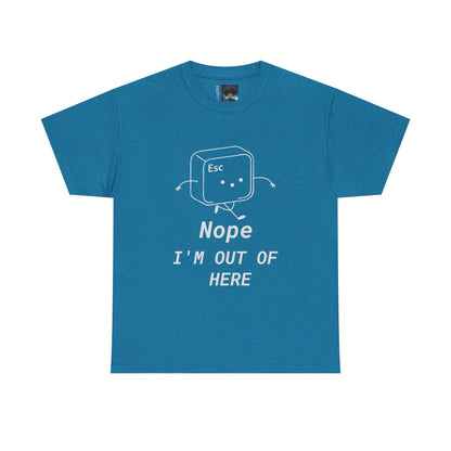 Escape Button Unisex Tee - 'Nope' Design