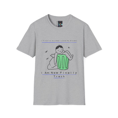 Trash King T-Shirt | Handmade Satirical Graphic Tee | Funny Streetwear Design | Urban Humor Shirt | Custom Trash Art