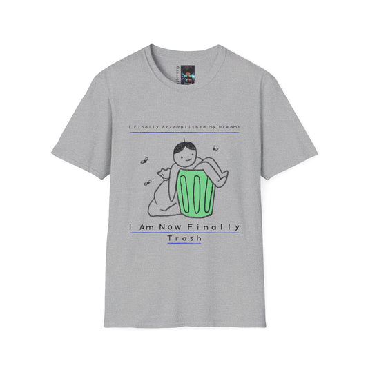 Trash King T-Shirt | Handmade Satirical Graphic Tee | Funny Streetwear Design | Urban Humor Shirt | Custom Trash Art